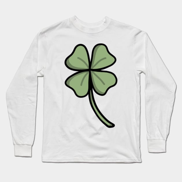 Four Leaf Clover Long Sleeve T-Shirt by Reeseworks